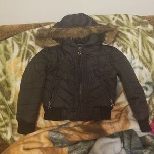 Girls Black Puffer Coat